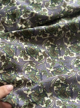 一米 斑斓叶 高级感 纯棉 高支棉 布料面料
