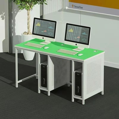 现代办公双人机房机构微机室培训桌椅简约台式电脑桌单人学校学生