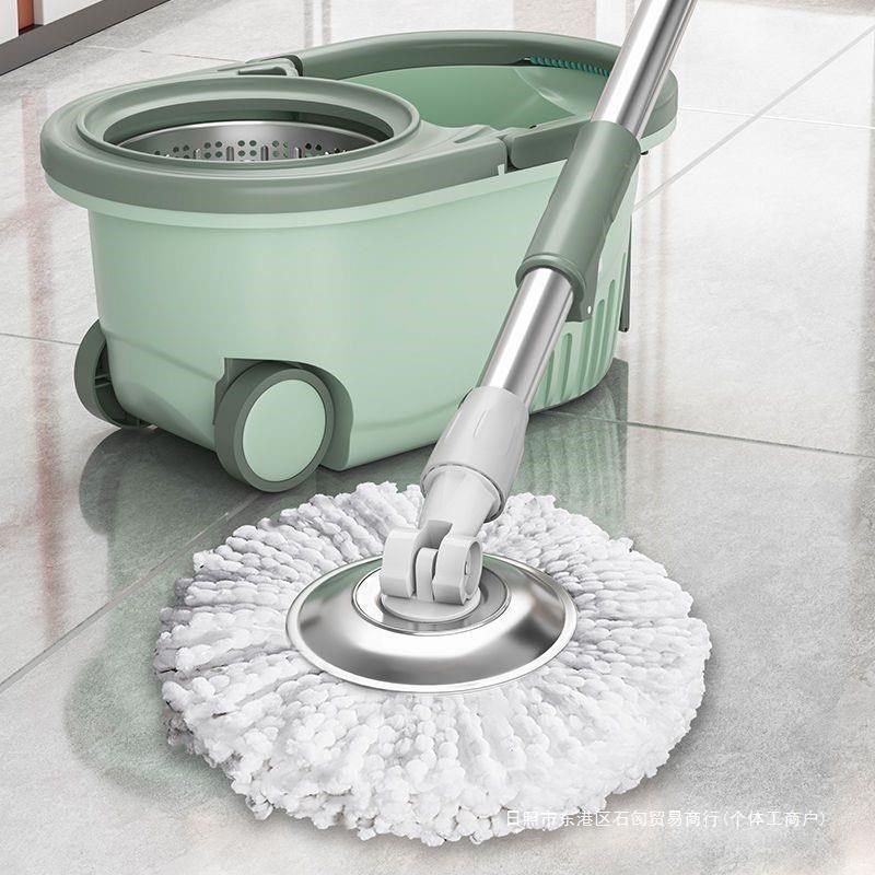 旋转拖把家用免手洗拖地超细纤维一拖墩布净自动带桶不锈钢拖布桶
