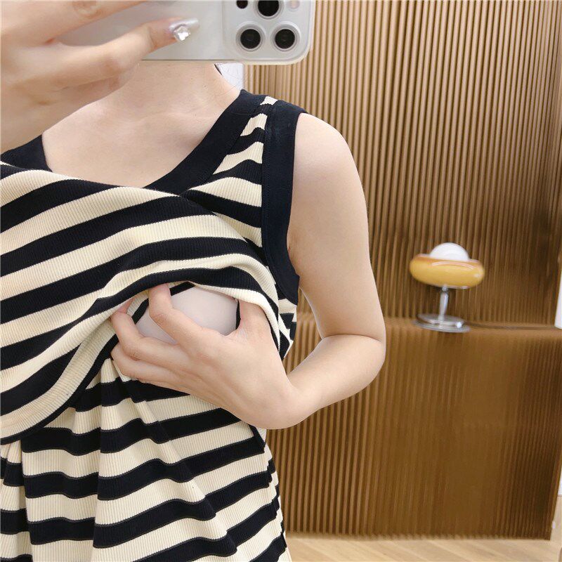 纯棉哺乳期e吊带背心式内衣不带胸垫夏季大码可外穿喂奶浦乳母乳图片
