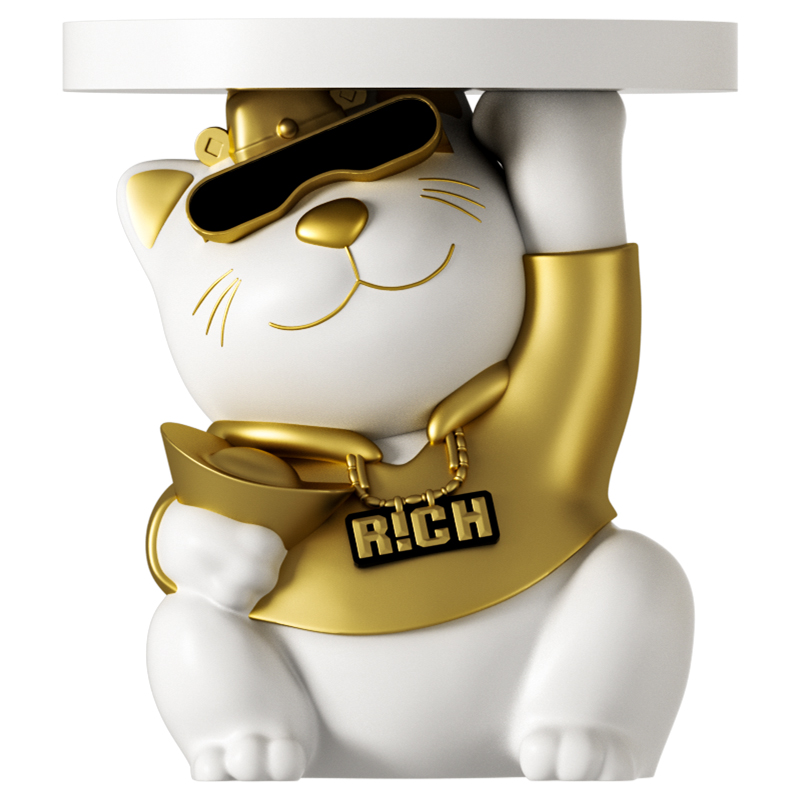 招财猫茶几大型落地摆件收纳客厅C沙发旁床头家居饰品乔迁新居礼