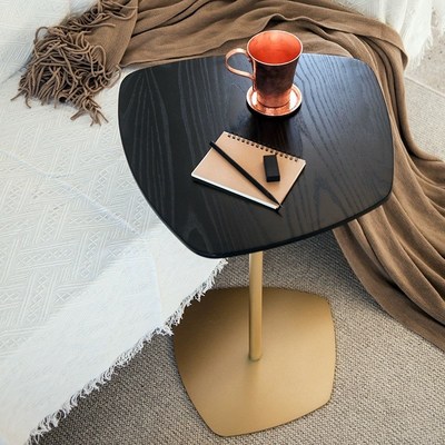 白蜡木卧室边几现代简约胡桃木角几卧室床头咖啡小桌子实木小茶几