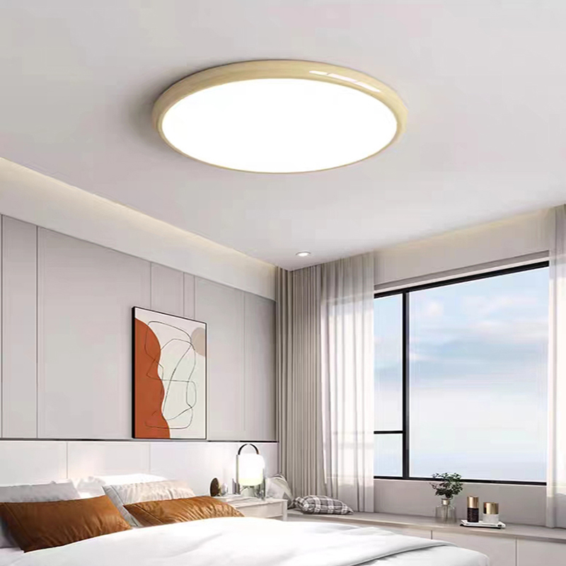 主卧室灯2023高档奶油黄色护眼吸顶灯led高亮现代简约儿童房间灯