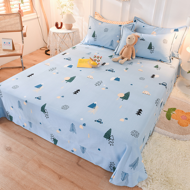 加厚纯棉磨毛床单单件100%全棉冬季宿舍学生单双人1.5m1.8米被单