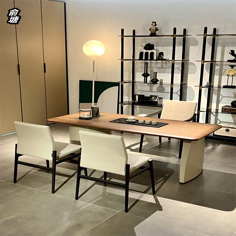 俞塘新中式禅意茶桌椅组合现代高级感实木功夫泡茶台办公室泡茶桌