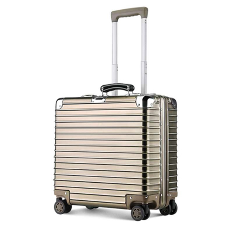 全铝复古拉杆箱16寸登机箱密码电脑旅行箱18寸金属行李箱时尚箱包