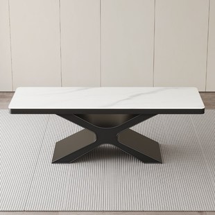 意式极简不锈钢桌腿桌脚支架大理石岩板餐台脚大板茶桌腿金属底座