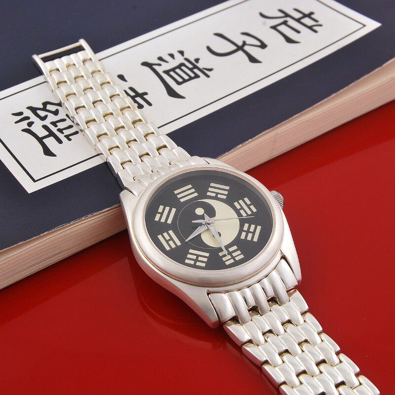 道家纯银自动机械手表男士大表盘腕表可定制图案生日礼物