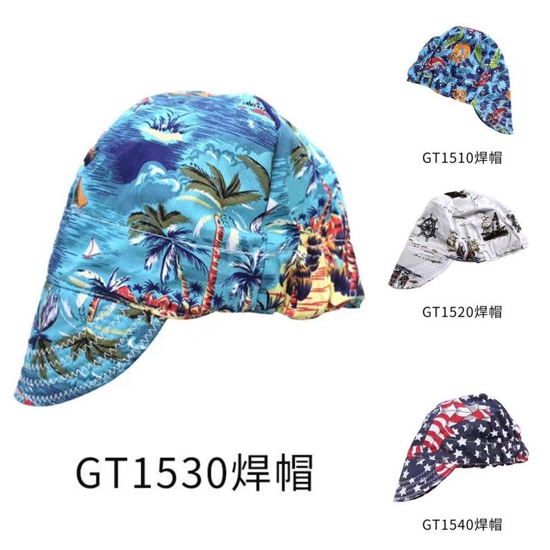 焊工帽纯棉头套鸭舌休闲阻燃防烫夏季透气吸汗头巾防尘电焊莞特图片