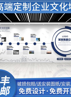 企业文化墙定制公司员工风采展示墙历史历程会议室办公室立体墙贴