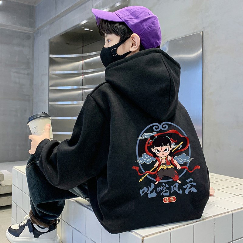 哪吒男童卫衣春秋款2025新款男孩长袖体恤春装上衣儿童打底衫春季