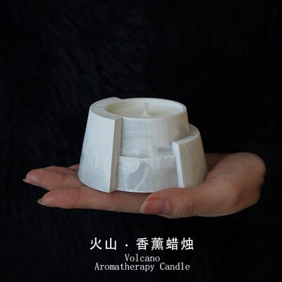 里物来野设计款天池的雪冷花香高级石膏杯小众性冷淡风香薰蜡烛杯