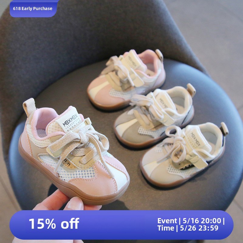 采购产品夏季儿童网网鞋,透气的婴儿学步鞋,男孩的休闲运动鞋,女