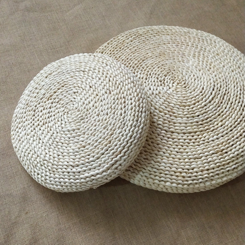 儿童摄影道具古装婚纱草席蒲团民国风工笔画写真孕妇拍照圆坐垫