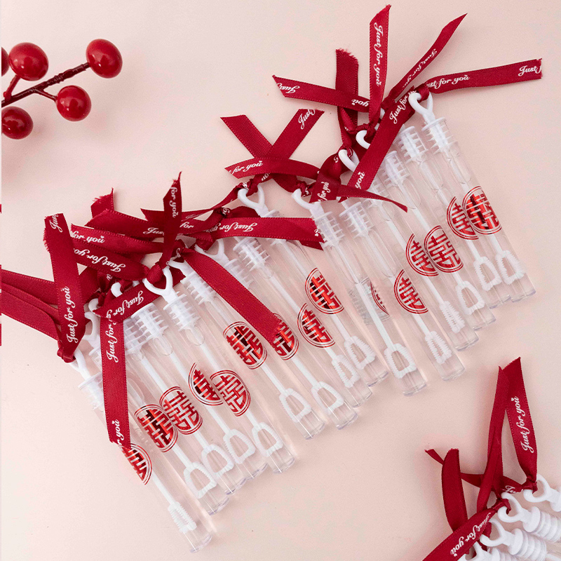 户外婚礼爱心泡泡棒草坪拍照道具迷你可爱吹泡泡玩具喜字装饰礼物