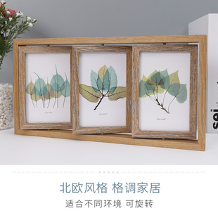 6寸创意相框摆台加洗照片简约六摆件三连组合桌面装饰框架情侣