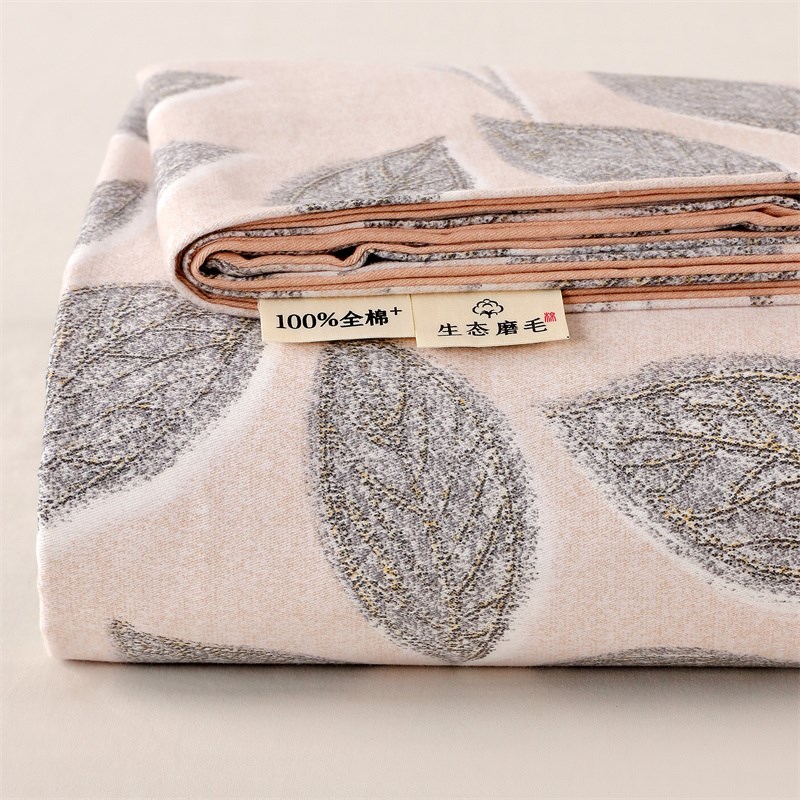 秋冬加厚100%全棉磨毛床单单件宿舍单人纯棉被单枕套三件套双人床