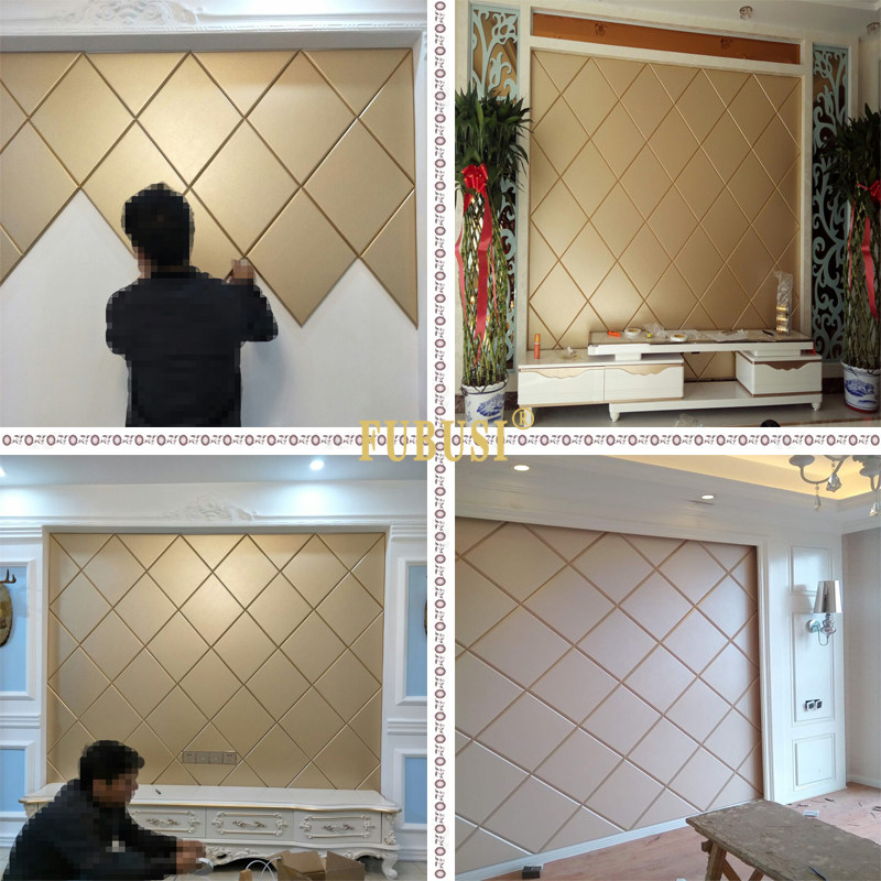 软包背景墙硬包电视背景墙轻奢客厅沙发简约现代床头卧室硬包定制