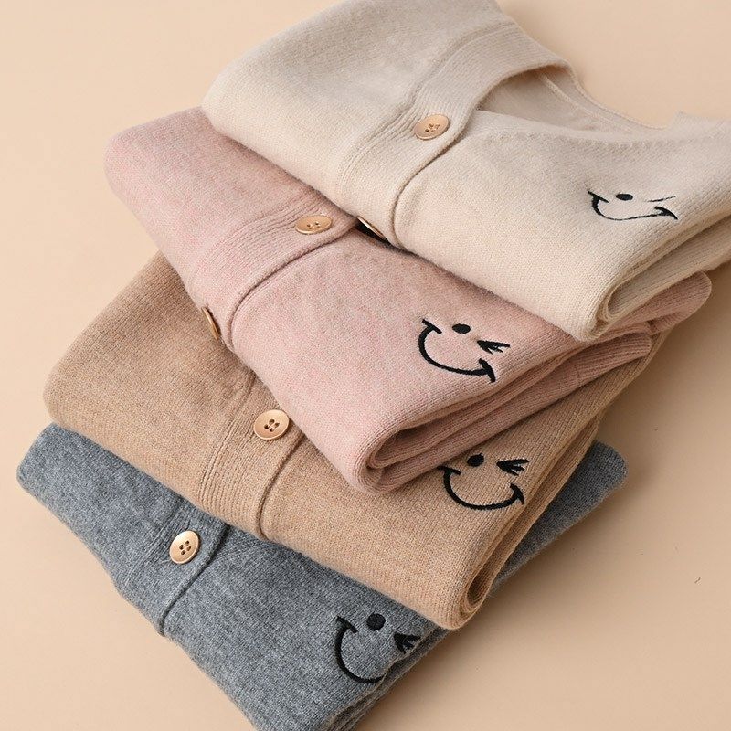 儿童德钻绒针织开衫 男童女童纯色笑脸毛衣外套 上衣 春秋款 童装,童装/婴儿装/亲子装,毛衣/针织衫,淘宝优惠券,粉丝福利购,淘宝优惠卷