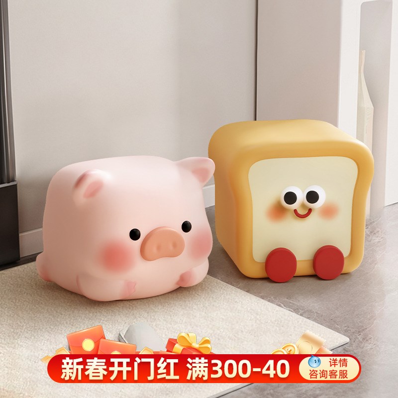 卡通玄关入户门家用门口换鞋凳可爱创意客厅小凳子坐墩矮凳穿鞋凳