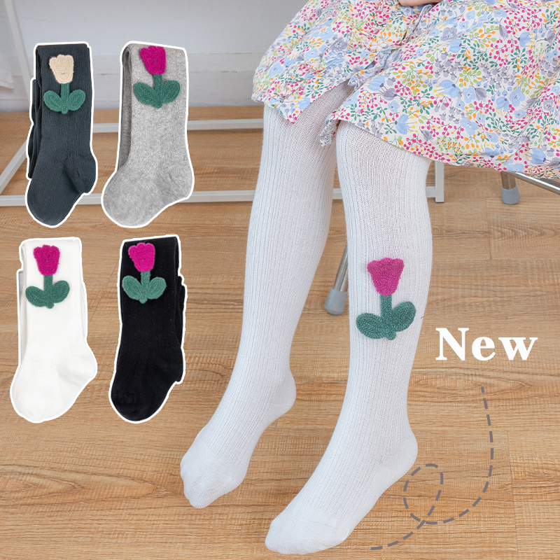 儿童连裤袜春秋纯棉白色韩版女童打底裤袜婴儿连体袜小女孩舞蹈袜