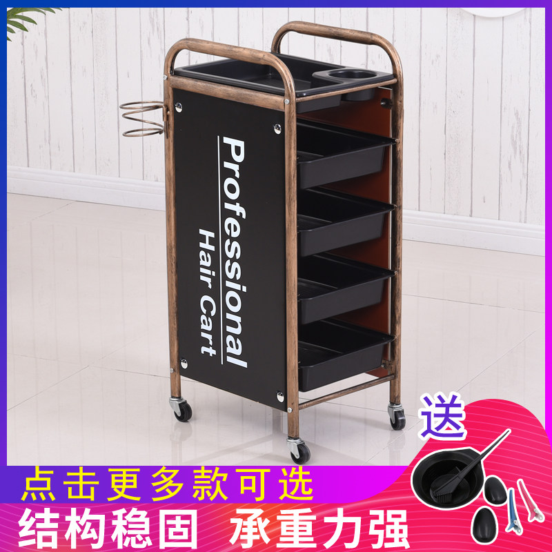 新款复古美发推车美容杠车小推车理发店推车烫染工具车发廊手推车