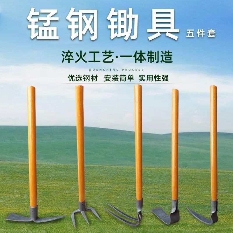 园艺园林工具五件套装花园家用多用松土种菜栽苗除草锰钢小铲耙子