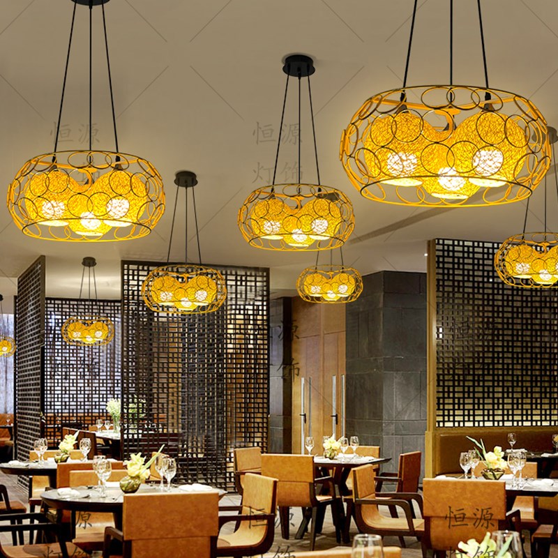 网红麻球餐厅火锅店灯烧烤商用创意餐饮店铺个性包间包厢房间灯具 - 实物图