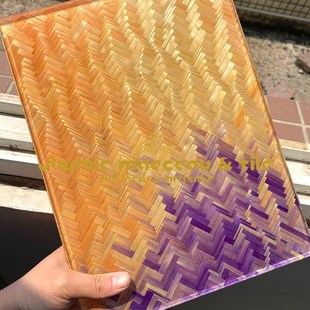 新型环保装饰材料玻璃竹编设计商业空间店铺装修室内外装饰