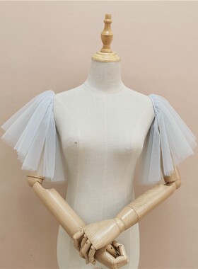 新娘婚纱袖套 短款午休礼服伴娘裙遮手臂配饰免缝松紧袖子