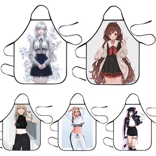 围裙定制logo餐饮专用夏季薄款透气工作服防水家用厨房做饭围腰女