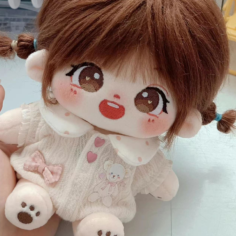 熊堆堆棉花娃娃20CM网红换装人型公仔装骨娃娃衣毛绒玩具礼物现货