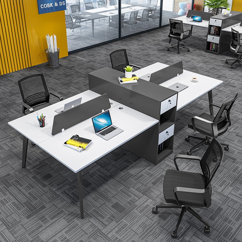 职员办公桌椅组合员工位四人位屏风卡座位2/46人办公家具简约现代