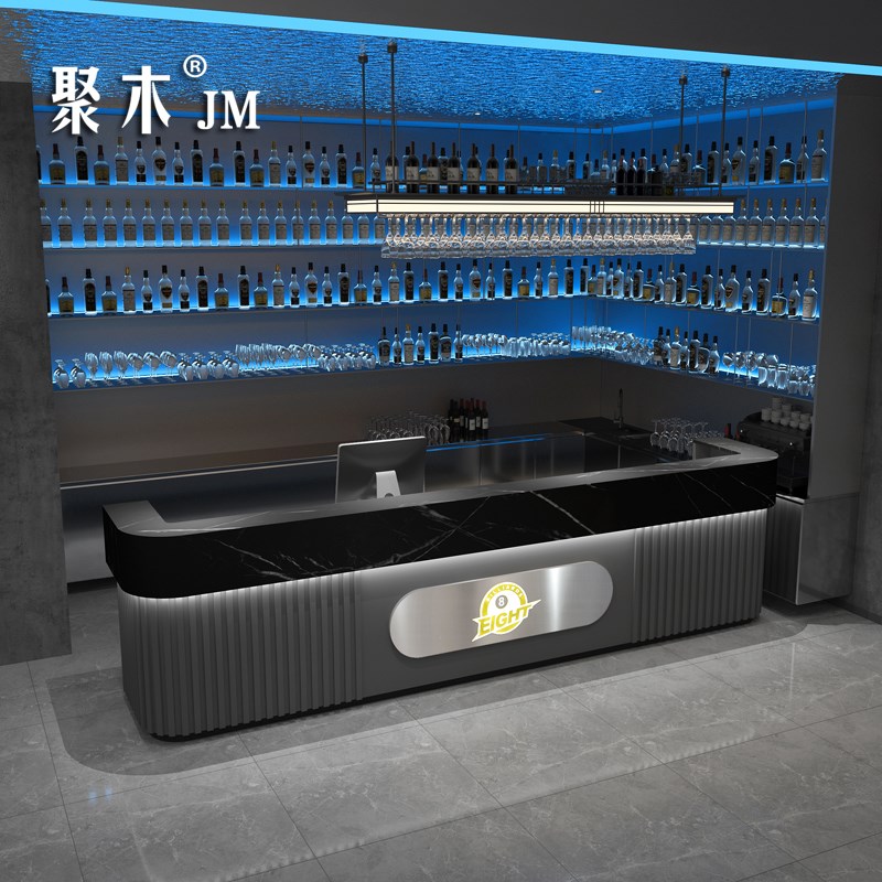 工业风复古酒吧吧台收银台餐厅酒店前台咖啡馆健身房台球厅接待台