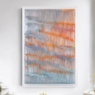 高级感立体纸雕艺术亚克力装置画售楼部酒L店挂画玄关客厅装饰画