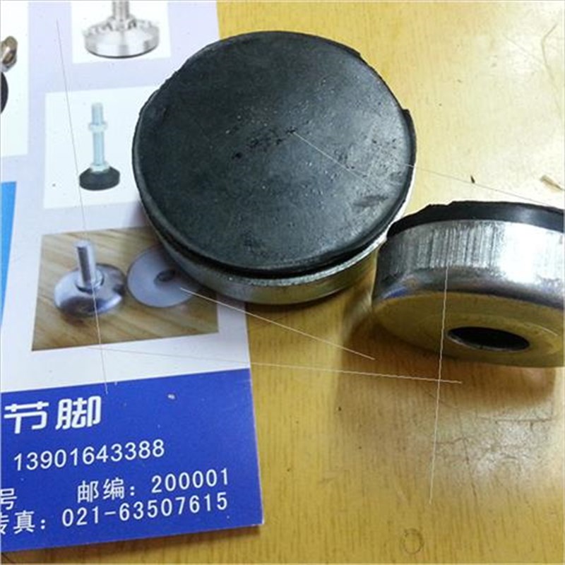 。304不锈钢蹄脚 防滑防震调节脚 带橡胶支撑脚 脚杯 地脚60*12孔
