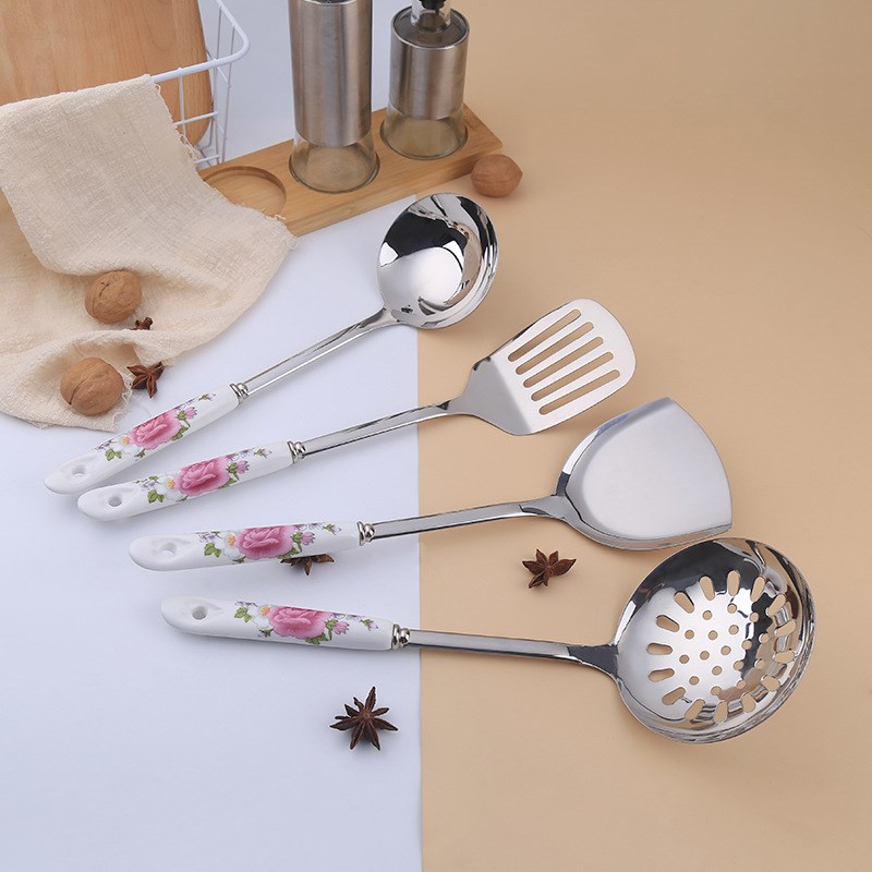 汤勺不锈钢陶瓷厨房用具厨具套装锅铲勺子一套酒店用品家用