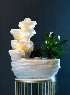 风水轮流水摆件循环水喷泉办公室景观落地招财生财庭院风水球鱼池