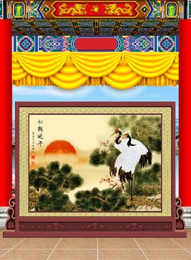 戏剧布景唱戏布景舞台戏剧戏曲背景幕布 话剧舞台幕布背景1