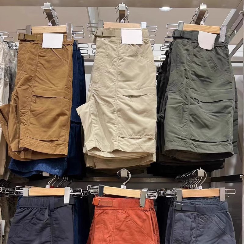 夏季男装女装户外防泼水尼龙休闲腰带短裤直筒裤短裤男470617