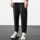 加肥加大坠感弹力速干小脚运动长裤 夏季 冰丝休闲裤 男式 薄大码 男装