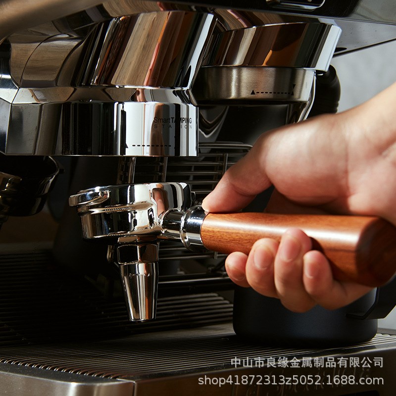 萃茶咖啡机手柄E61通用商用奶茶饮品改装半自动实木把手咖啡手柄