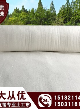 土工布工程布短纤透水过滤白色加厚保湿水泥养护坡保温无纺长丝布