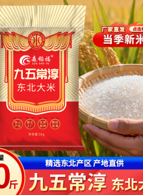 九五常淳大米2025年新米大米批发东北长粒米优质香米优质一年一季