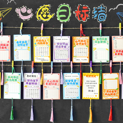 知砚光芒万丈成绩目标墙装饰贺卡
