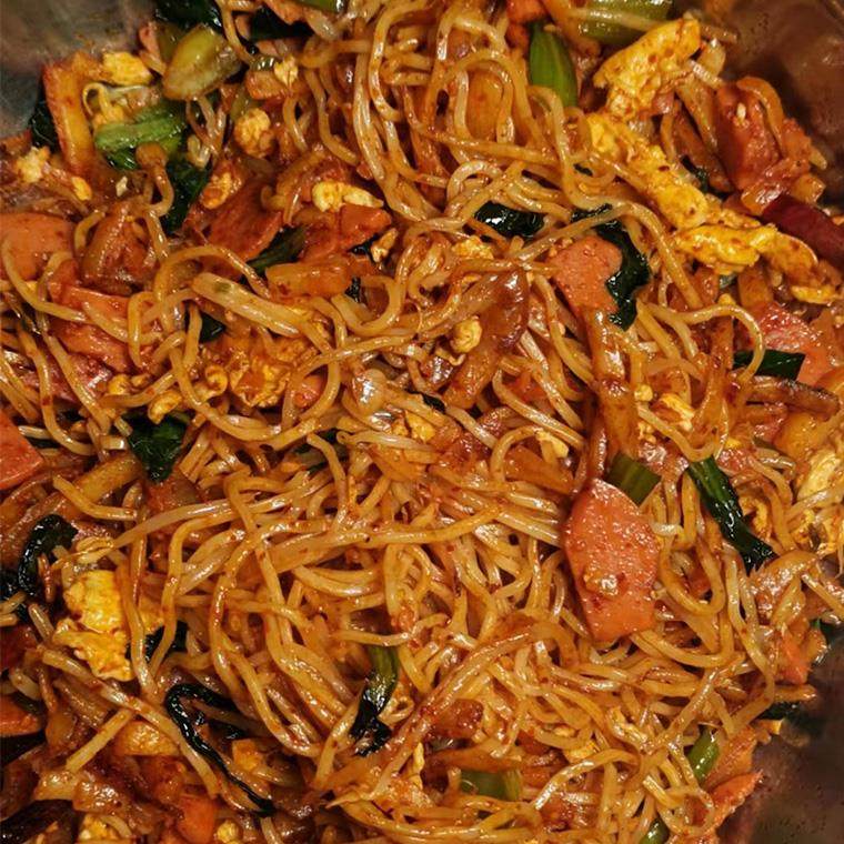 陕西西安夜市炒细面的面特色小吃 蒸面焖面卤面蒸面2斤15.6元包邮