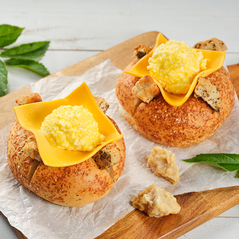 【冷冻】85度c 芝士炸鸡/芝士火腿/巧克力碎碎贝果面包早餐下午茶