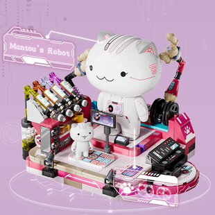 历史是一群喵机器喵男孩女孩子儿童拼装积木拼图玩具6到12岁以上