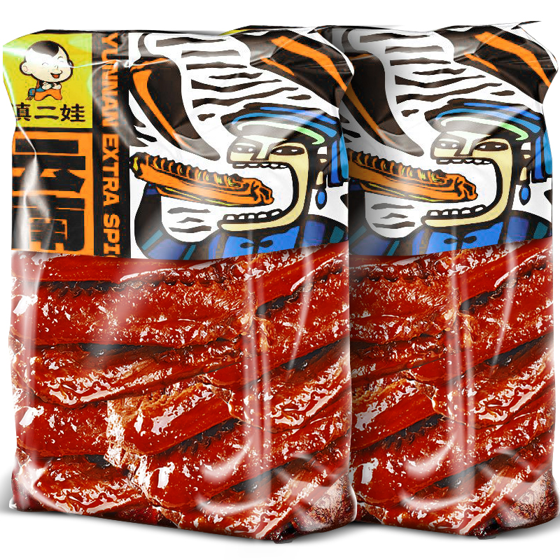 滇二娃爆辣鸭翅网红同款休闲小吃解馋小零食清真手撕卤翅卤香鸭肉
