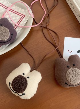 可爱毛绒绒小动物项链女秋冬长款挂脖毛衣链年新款爆款卫衣链